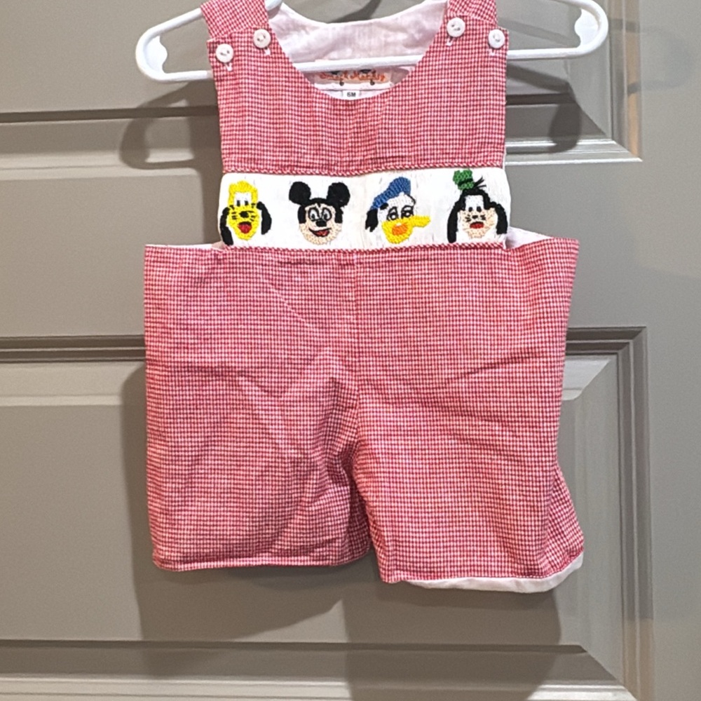 Red Checkered Kids One Piece